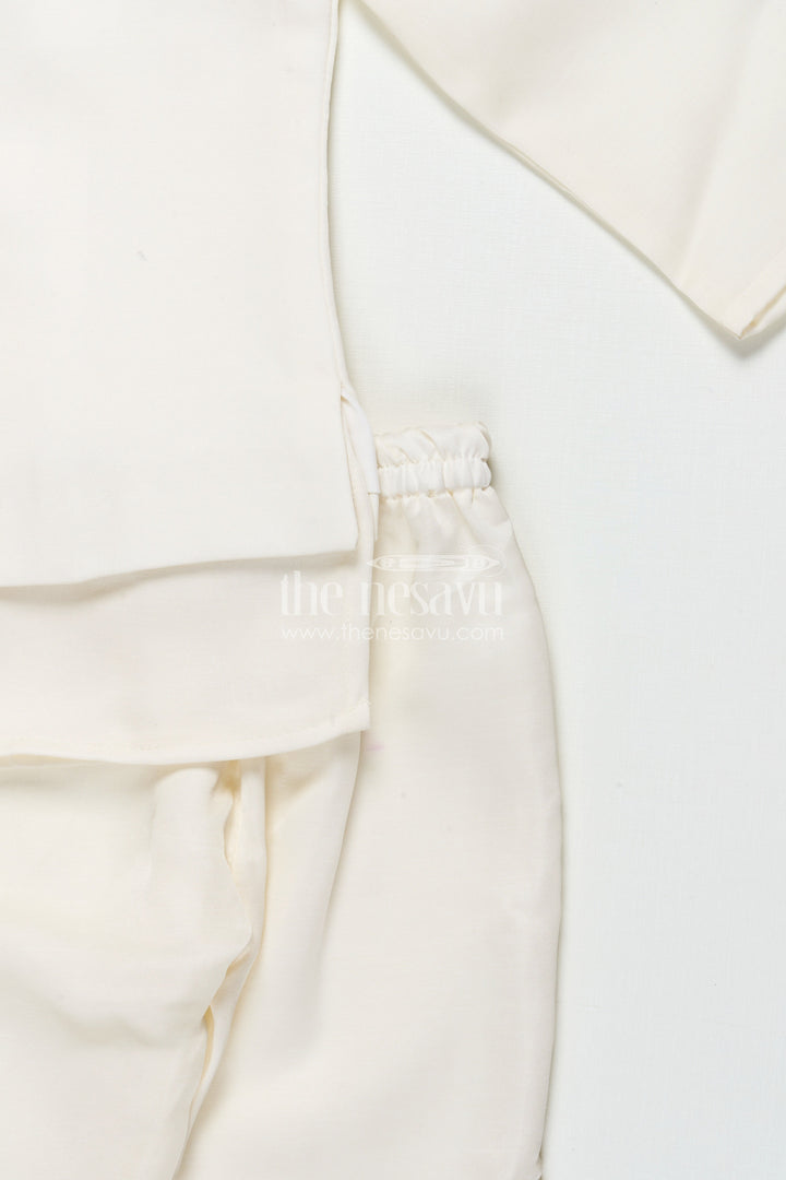 The Nesavu Boys Jacket Sets Boys Jacket Set for Weddings and Traditional Family Celebrations Nesavu Nesavu boys embroidered jacket dhoti set silk weddings naming ceremony celebrations