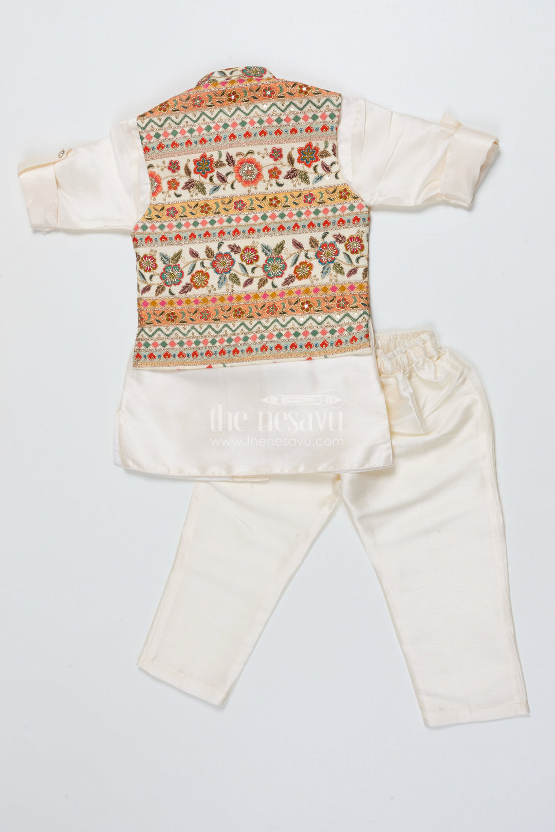 The Nesavu Boys Jacket Sets Boys Jacket Set for Weddings and Traditional Family Occasions Nesavu Nesavu boys ethnic jacket set designer Nehru jacket kurta festive celebrations