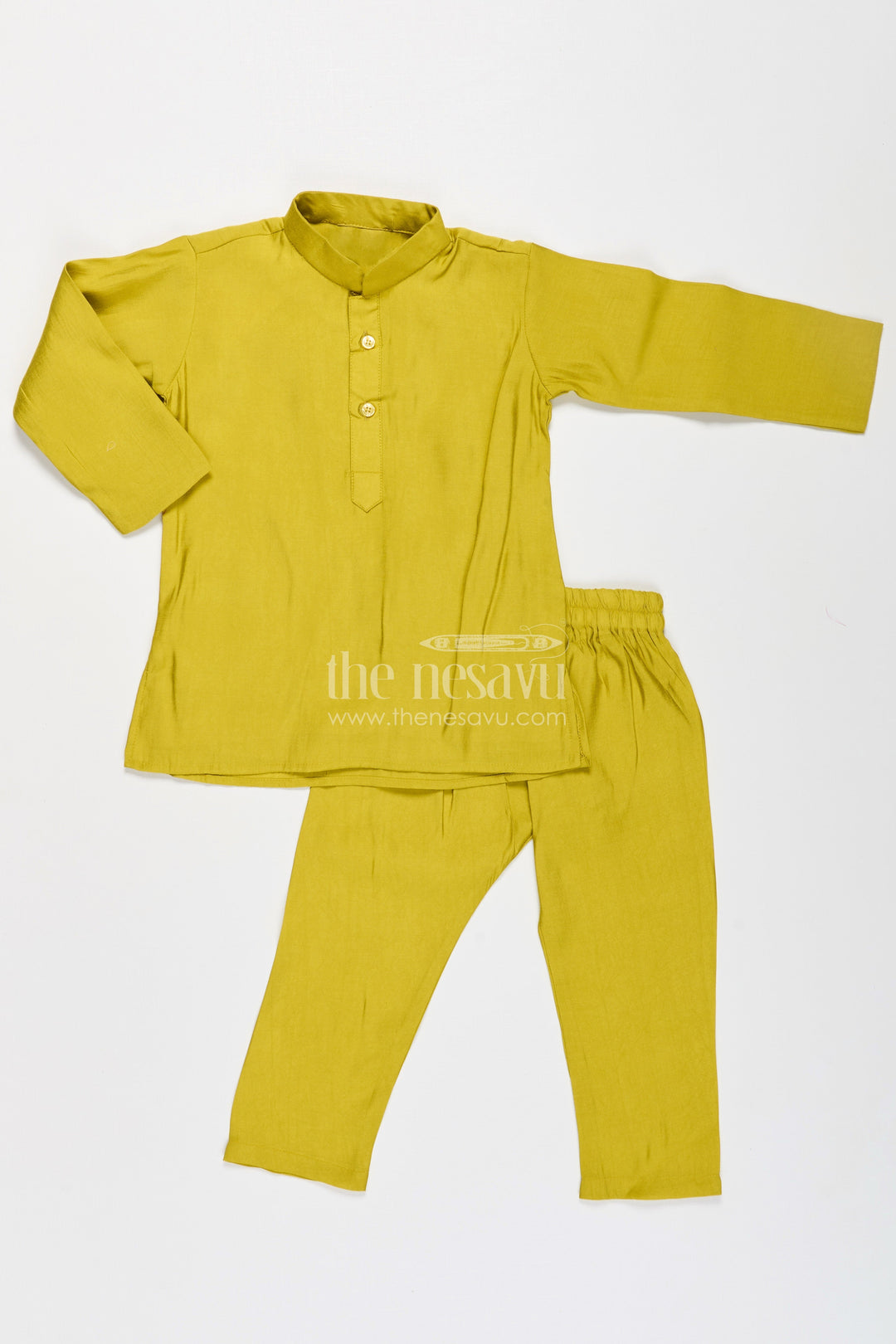 The Nesavu Boys Jacket Sets Boys Jacket Style Sherwani in Mustard Viscose Blend with Heavy Sequin Embroidered Nehru Jacket Nesavu Boys Mustard Jacket Style Sherwani Sequin Embroidered Nehru Jacket Matching Kurta Set | The Nesavu