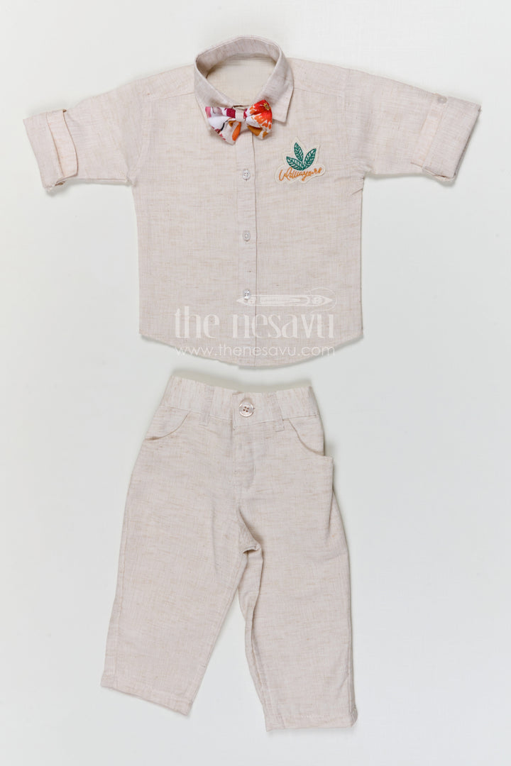 The Nesavu Boys Jacket Sets Boys Jacket Suit for Festive Celebrations and Wedding Occasions Nesavu Nesavu boys cotton jacket suit with digital print jacket for weddings and festive celebrations