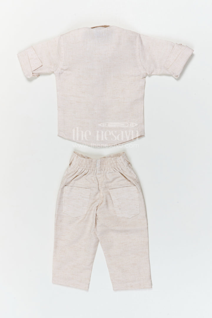 The Nesavu Boys Jacket Sets Boys Jacket Suit for Festive Occasions and Wedding Celebrations Nesavu Nesavu boys cotton jacket suit with embroidered jacket for festive occasions and weddings