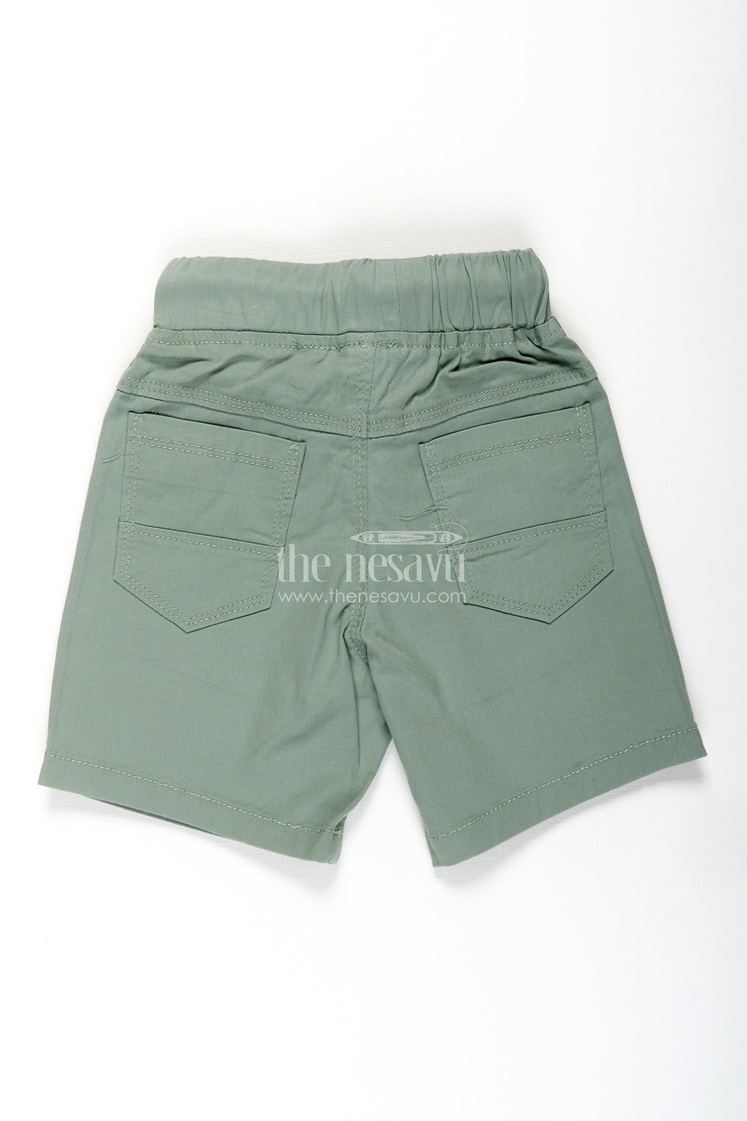 The Nesavu Boys Shorts Boys Khaki Cotton Shorts with Adjustable Drawstring and Functional Pockets Nesavu Boys Khaki Cotton Shorts Adjustable Drawstring Embroidered Logo | The Nesavu