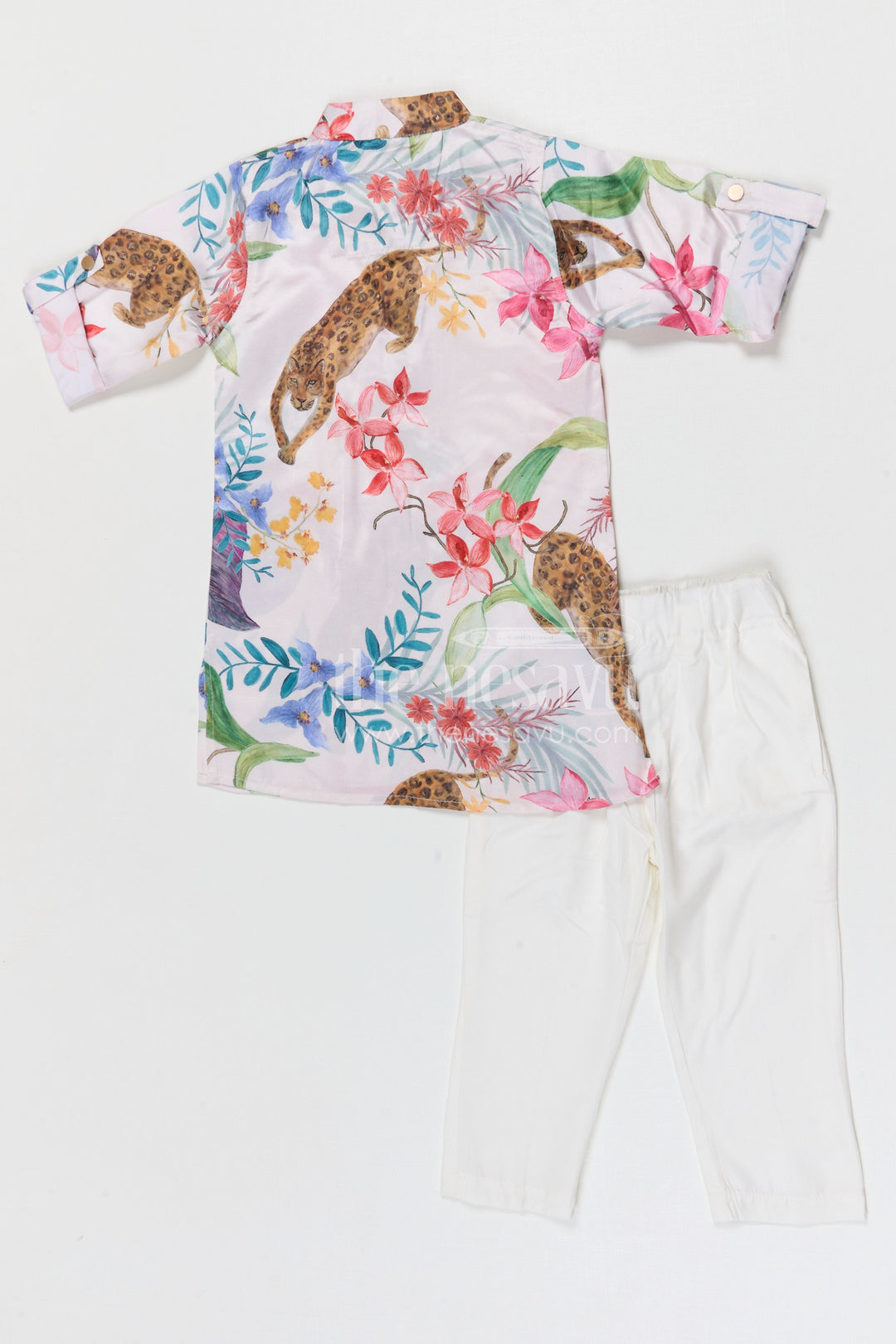 The Nesavu Boys Kurtha Set Boys Kurta Set for Festive Occasions and Family Celebrations Nesavu Nesavu boys silk cotton printed kurta set for festive occasions weddings and family celebrations