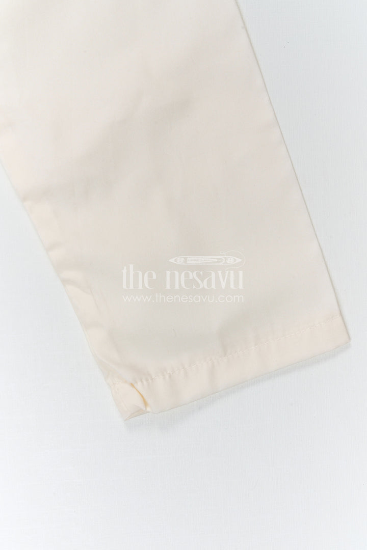 The Nesavu Boys Kurtha Set Boys Kurta Set for Festive Occasions and Traditional Wear Nesavu Nesavu Boys Maroon Kurta Set In Viscose Silk With Embroidery Design For Festive And Traditional Occasions
