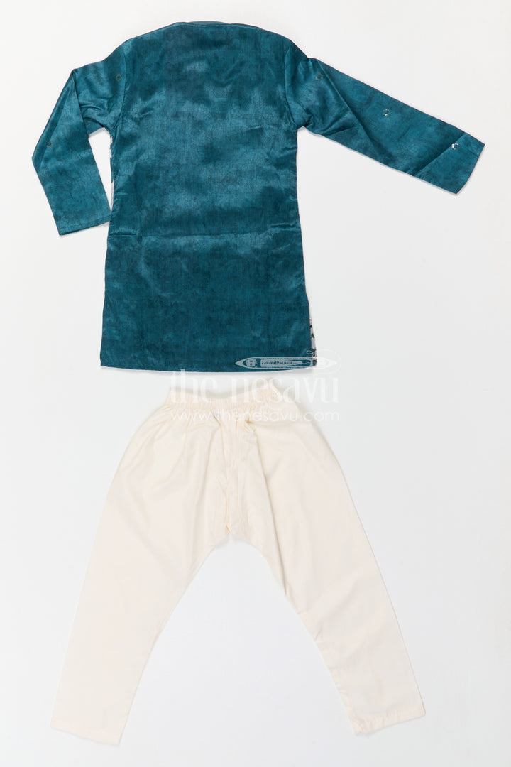 The Nesavu Boys Kurtha Set Boys Kurta Set for Festive Occasions and Traditional Wear Nesavu Nesavu Boys Maroon Kurta Set In Viscose Silk With Embroidery Design For Festive And Traditional Occasions