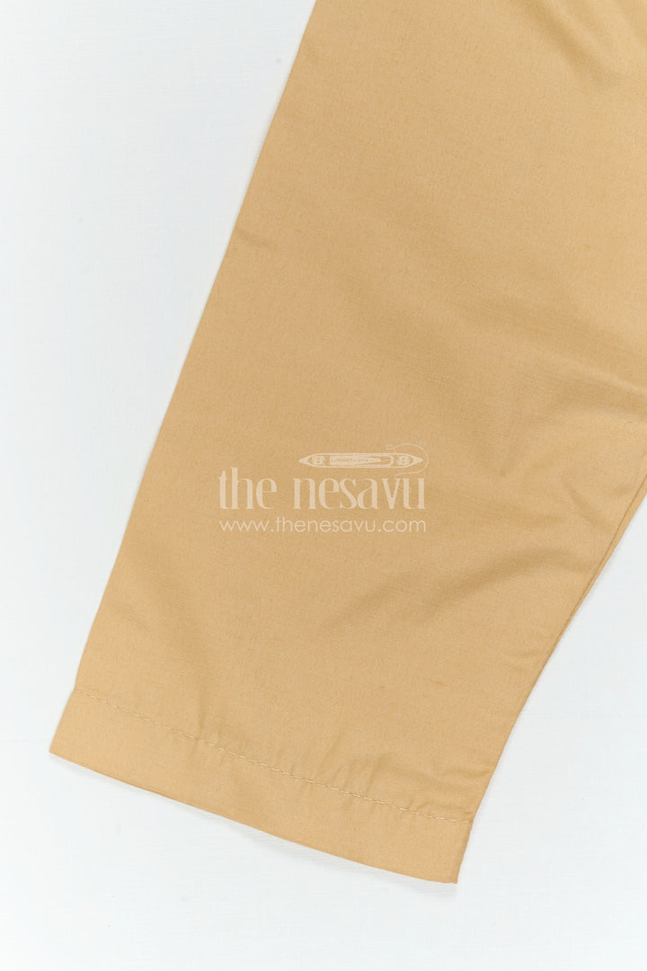 The Nesavu Boys Kurtha Set Boys Kurta Set for Festive Wear and Family Functions Nesavu Nesavu Boys Kurta Set For Festive Wear With Digital Print Design And Comfortable Traditional Outfit