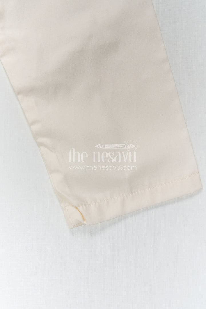 The Nesavu Boys Kurtha Set Boys Kurta Set for Weddings and Festive Celebrations Nesavu Nesavu Boys Green Kurta Set In Viscose Silk With Embroidery For Weddings And Festive Celebrations