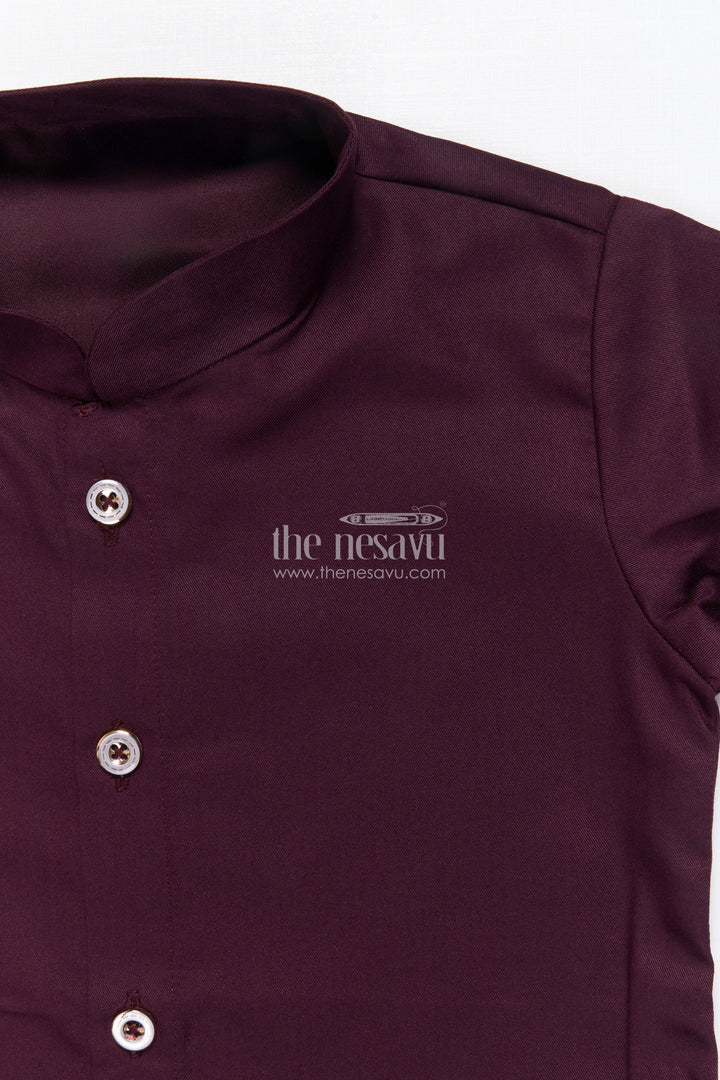 The Nesavu Boys Kurtha Set Boys Kurta Set with Embellished Jacket for Weddings and Festive Wear Nesavu Nesavu boys kurta set embellished tiger motif jacket ideal weddings festive celebrations