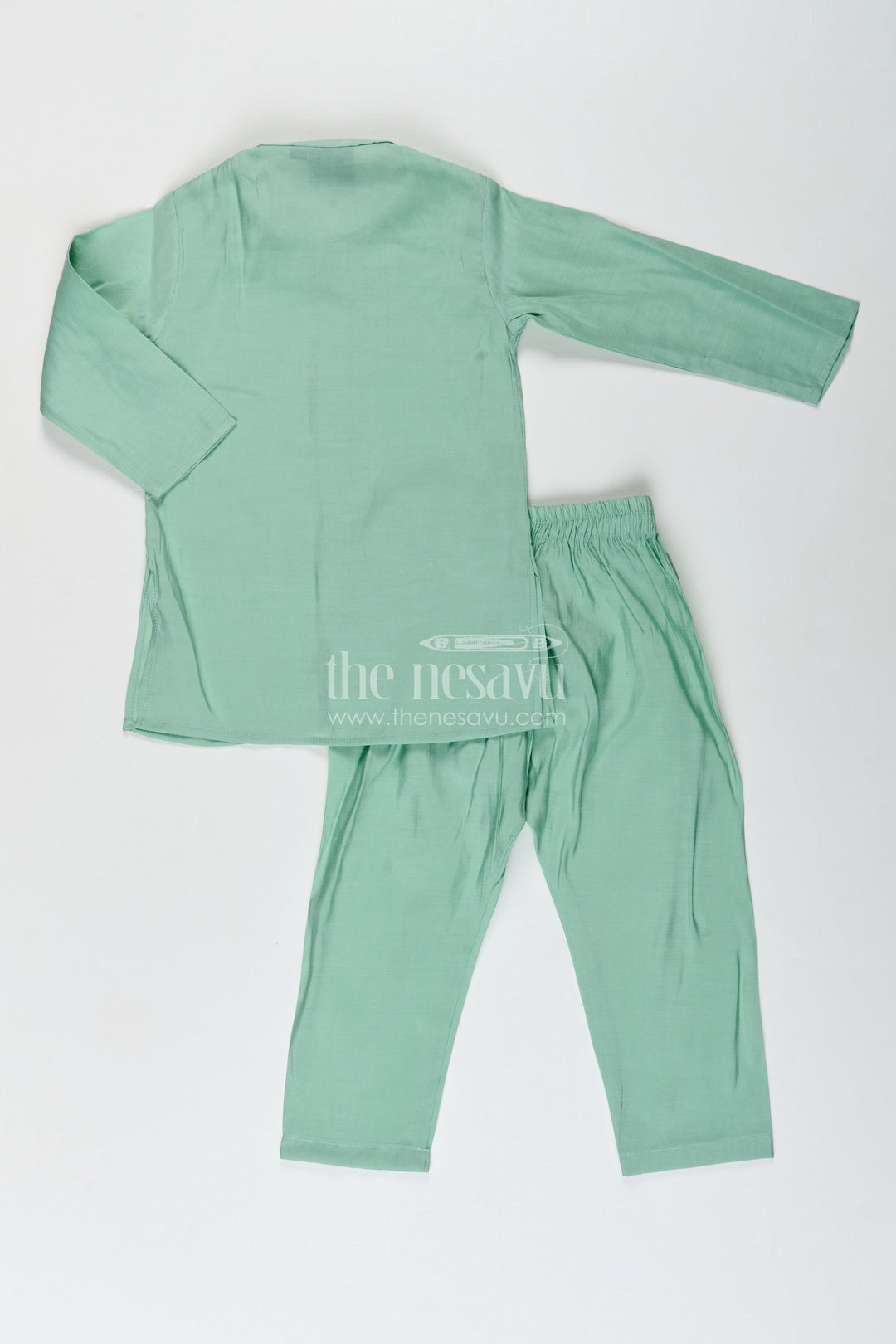 The Nesavu Boys Kurtha Set Boys kurta set with embroidered jacket for weddings and special occasions Nesavu Nesavu boys kurta set designer floral embroidered jacket  wedding event wear