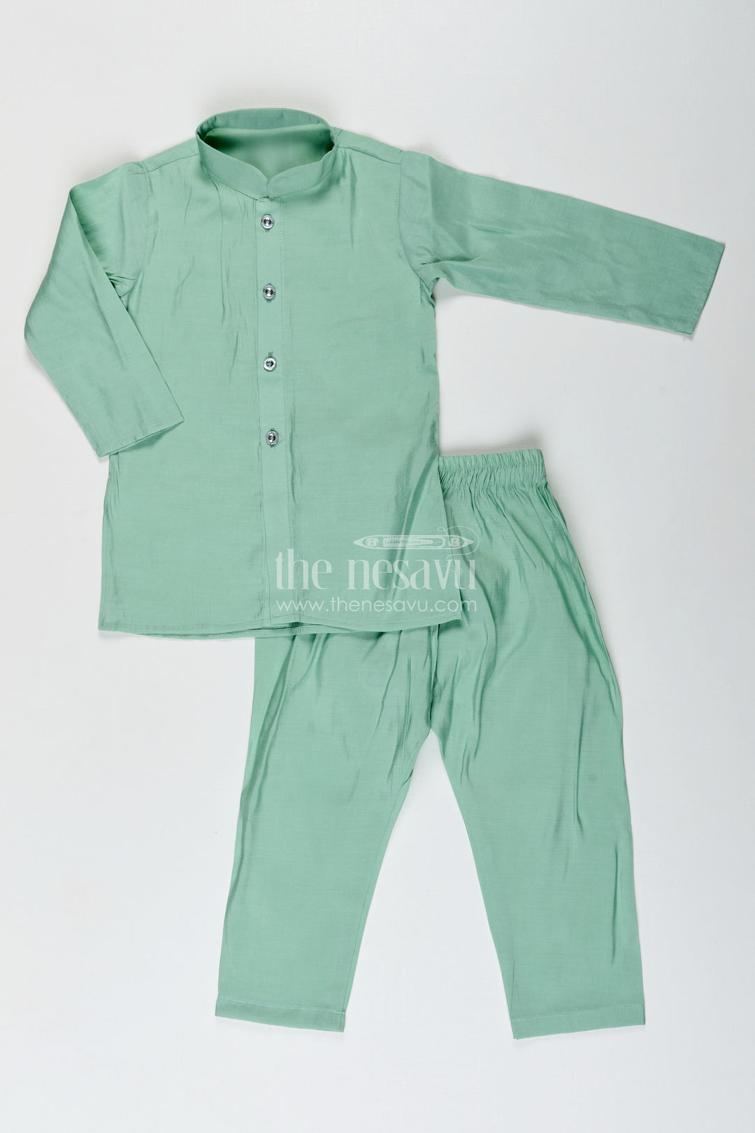 The Nesavu Boys Kurtha Set Boys kurta set with embroidered jacket for weddings and special occasions Nesavu Nesavu boys kurta set designer floral embroidered jacket  wedding event wear