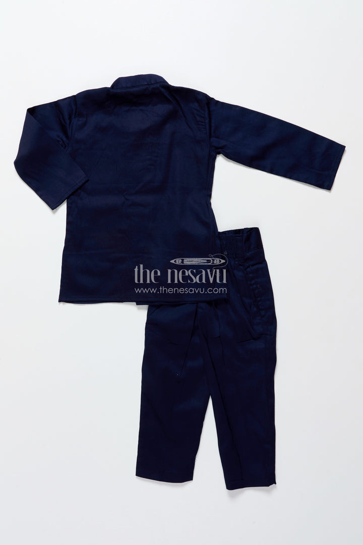 The Nesavu Boys Kurtha Set Boys Kurta Set with Embroidered Velvet Jacket for Festive Family Functions Nesavu Nesavu boys kurta set embroidered velvet jacket  perfect festive weddings receptions