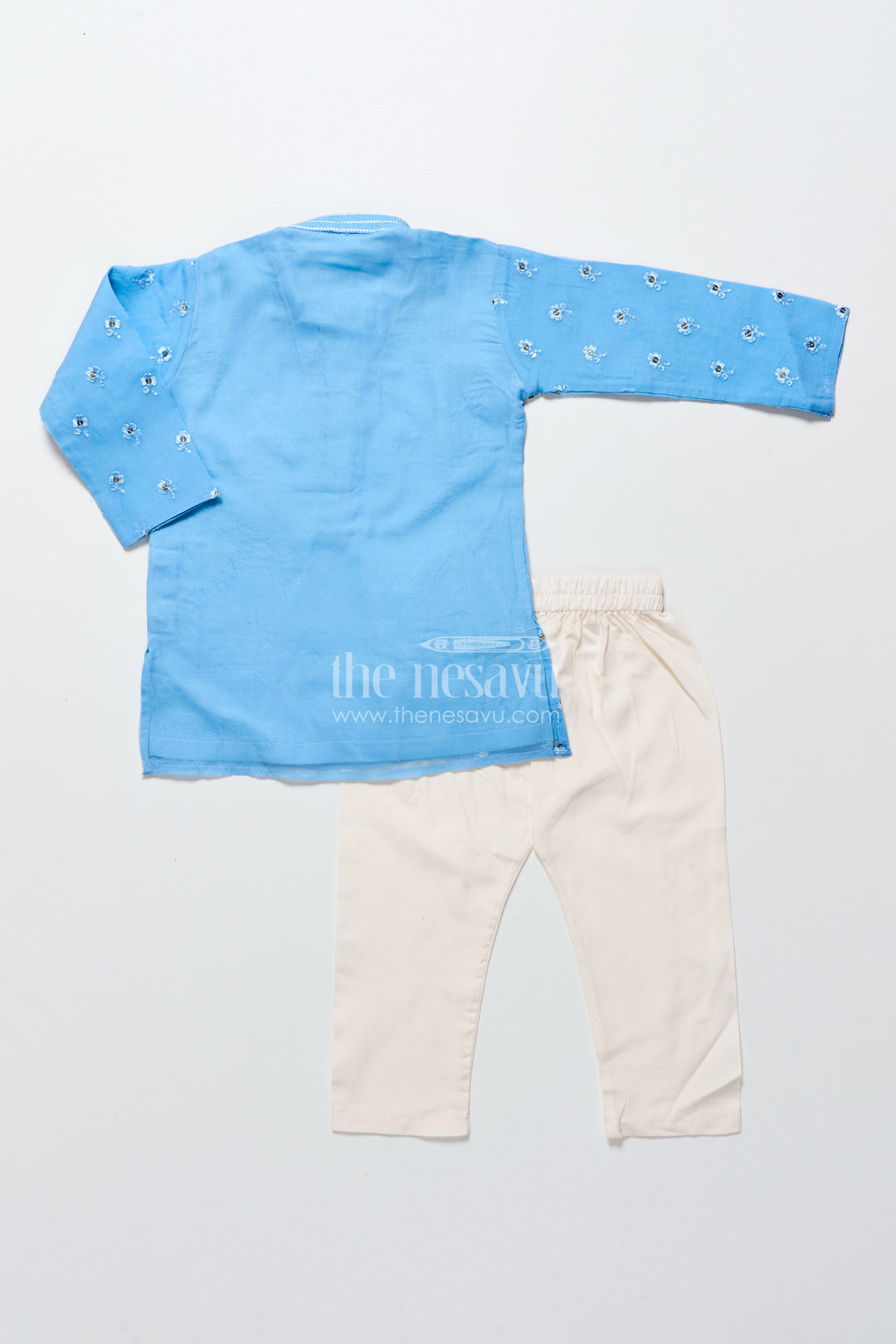 The Nesavu Boys Kurtha Set Boys Kurta Set with Sequin Embroidery Ethnic Festive Wear for Toddler Boys Nesavu Nesavu Boys Silk Kurta Set Sequin Embroidery Ethnic Festive Wear Toddler Boys