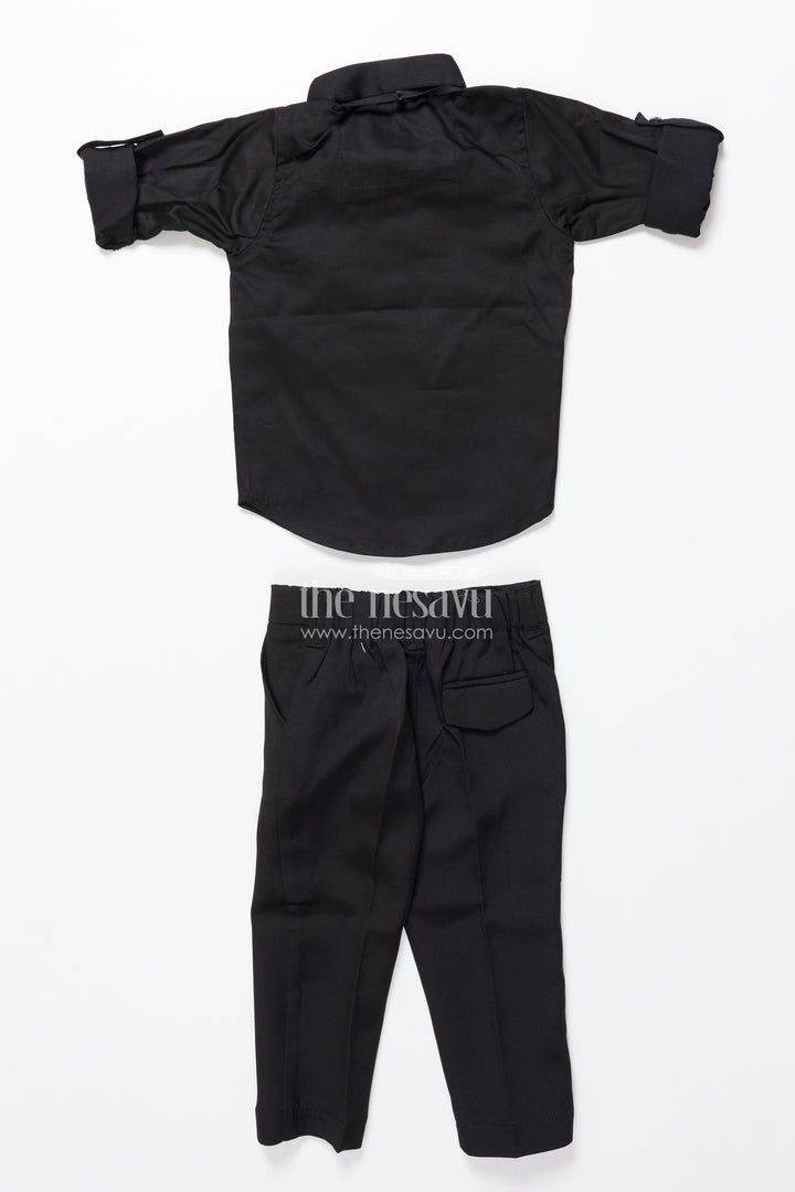 The Nesavu Boys Kurtha Set Boys Kurta Set with Velvet Satin Jacket for Weddings and Stage Events Nesavu Nesavu boys kurta set velvet satin jacket brooch birthday parties weddings