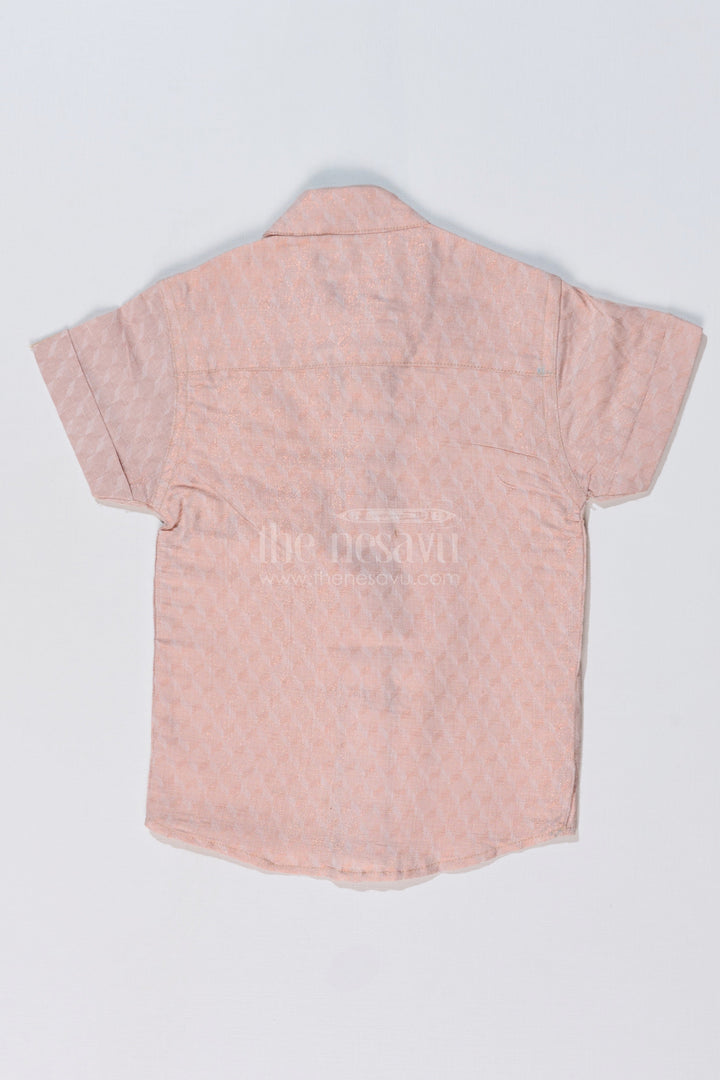 The Nesavu Boys Silk Shirt Boys Luxury Silk Shirts with Embroidered Rocking Horse Motif and Mandarin Collar Nesavu Boys Luxury Silk Shirts Rocking Horse Embroidery Mandarin Collar | The Nesavu