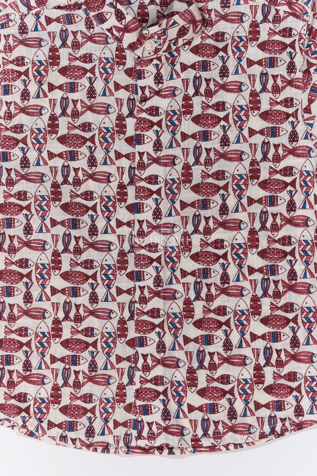 The Nesavu Boys Cotton Shirt Boys Matching Shirts for Brothers in Cotton Block Print with Traditional Fish Motif Nesavu Boys Matching Shirts Brothers Cotton Block Print Stylish Fish Motif | The Nesavu
