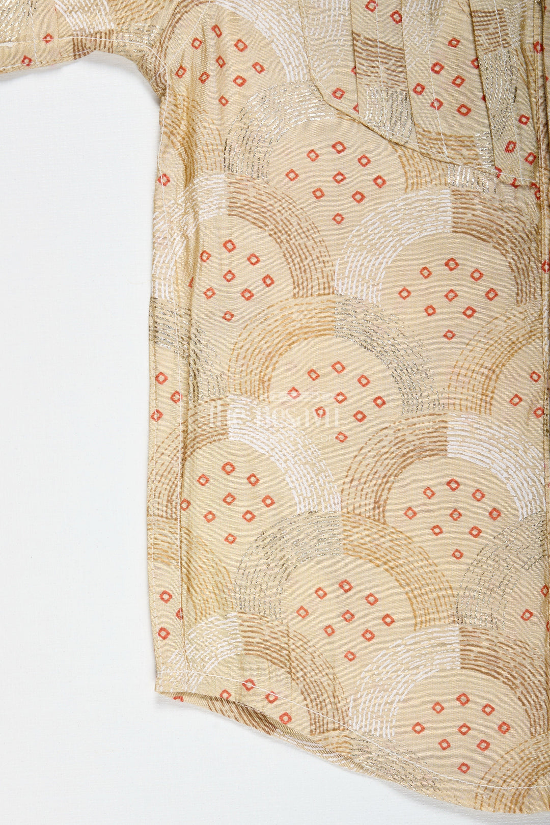 The Nesavu Boys Cotton Shirt Boys Modal Silk Printed Shirt for Festive Occasions and Traditional Gatherings Nesavu Nesavu Boys Modal Silk Shirt Digital Print Festive Ethnic Wear Toddlers Kids