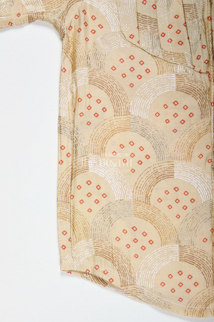 The Nesavu Boys Cotton Shirt Boys Modal Silk Printed Shirt for Festive Occasions and Traditional Gatherings Nesavu Nesavu Boys Modal Silk Shirt Digital Print Festive Ethnic Wear Toddlers Kids