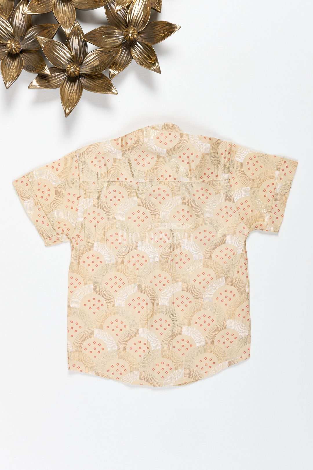 The Nesavu Boys Cotton Shirt Boys Modal Silk Printed Shirt for Festive Occasions and Traditional Gatherings Nesavu Nesavu Boys Modal Silk Shirt Digital Print Festive Ethnic Wear Toddlers Kids