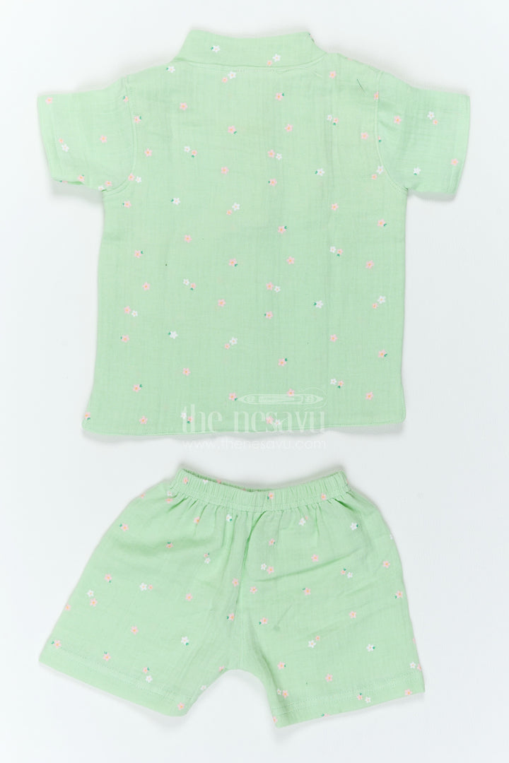The Nesavu Boys Casual Set Boys Muslin Casual Set for Playdates Travel and Relaxed Weekends Nesavu Nesavu Boys Muslin Casual Set For Playdates Travel Family Outings And Relaxed Summer Weekends