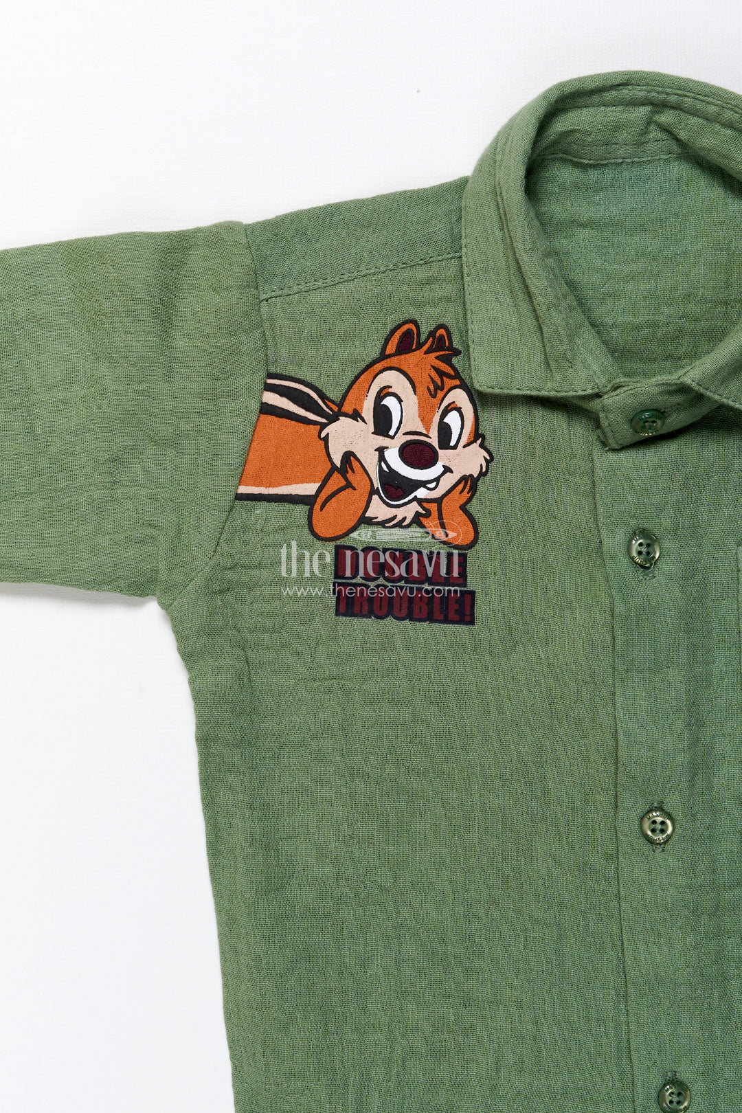 The Nesavu Boys Casual Set Boys Muslin Cotton Outfit Set with Cartoon Prints for Fun-Filled Days Nesavu Nesavu boys muslin cotton outfit set cartoon print toddlers fun days playful wear