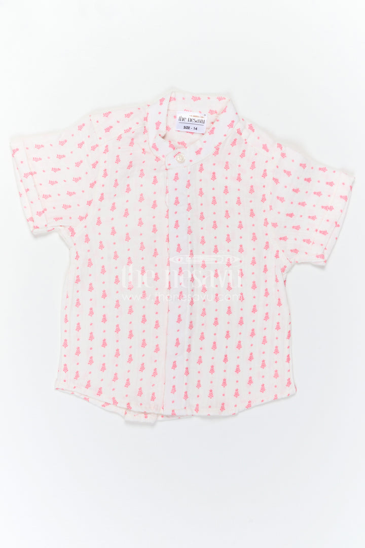 The Nesavu Boys Cotton Shirt Boys Muslin Cotton Shirt for Daily Wear and Light Comfort Nesavu Nesavu Boys Muslin Cotton Printed Shirt For Daily Wear And Casual Outings With Breathable Soft Fabric
