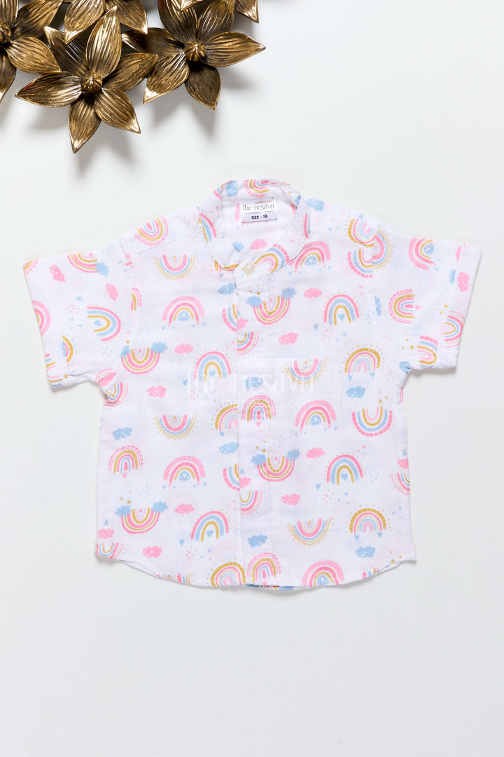 The Nesavu Boys Cotton Shirt Boys Muslin Printed Shirt for Everyday Comfort and Style Nesavu Nesavu boys muslin cotton printed shirt daily wear playdates casual ethnic dressing