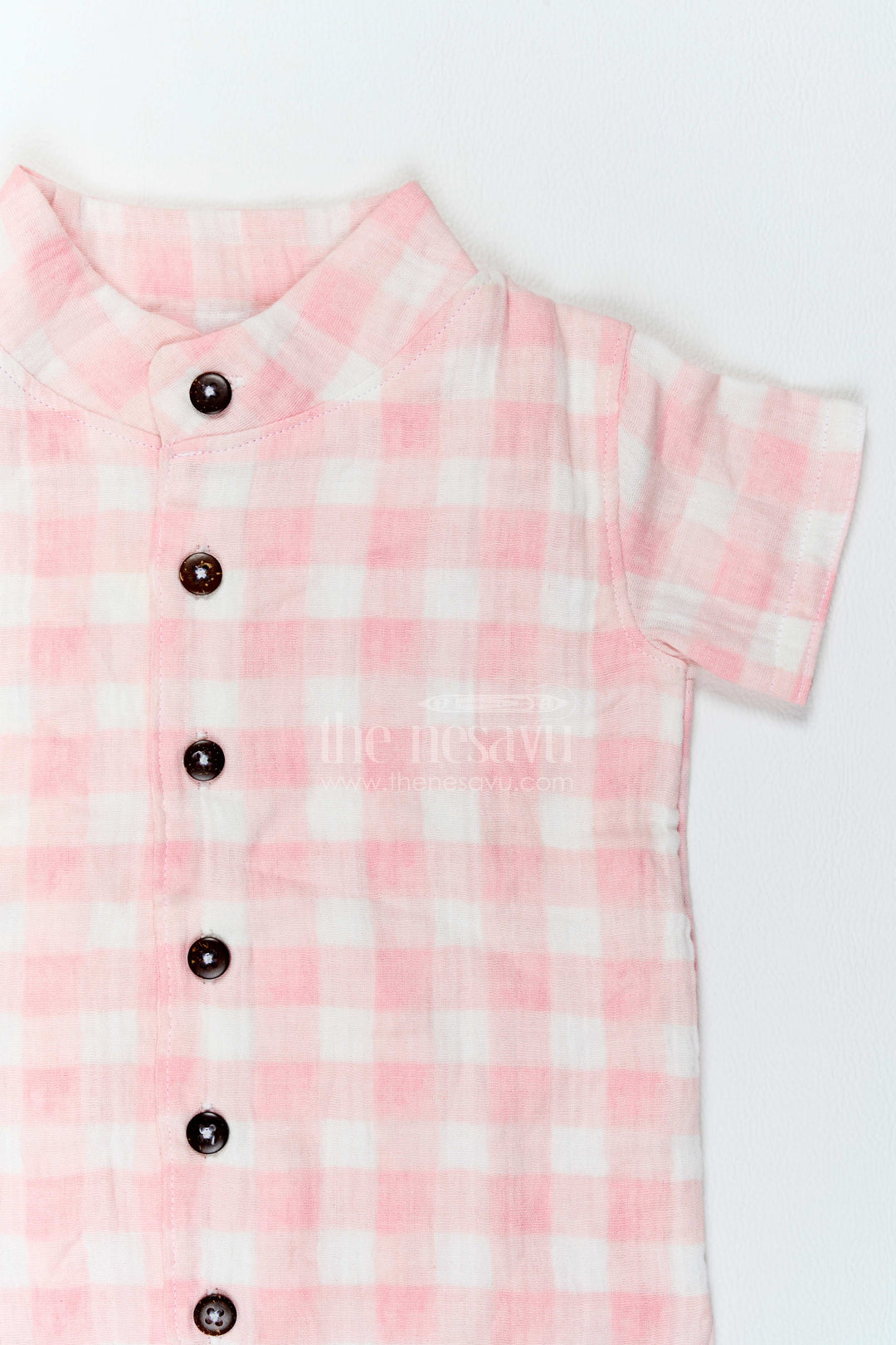 The Nesavu Boys Casual Set Boys Muslin Shirt and Shorts Set for Summer Outings and Playdates Nesavu Nesavu Boys Muslin Shirt And Shorts Set For Summer Outings Playdates Holidays And Casual Weekends