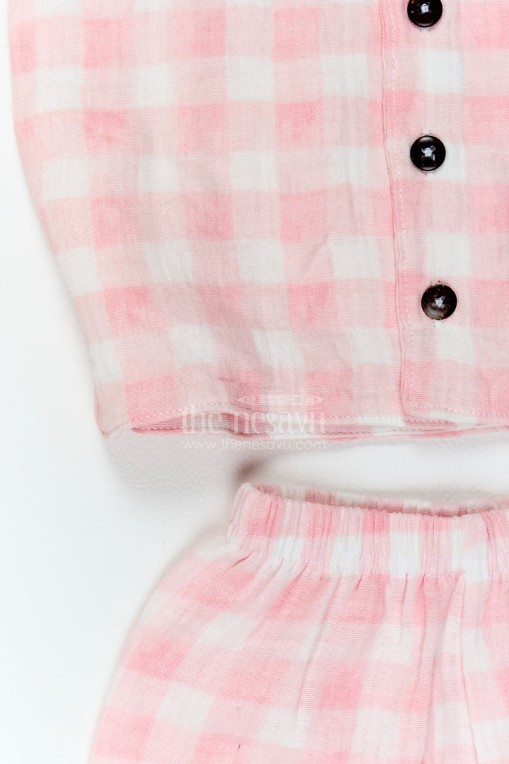 The Nesavu Boys Casual Set Boys Muslin Shirt and Shorts Set for Summer Outings and Playdates Nesavu Nesavu Boys Muslin Shirt And Shorts Set For Summer Outings Playdates Holidays And Casual Weekends