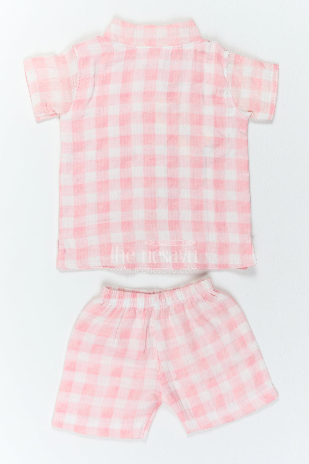 The Nesavu Boys Casual Set Boys Muslin Shirt and Shorts Set for Summer Outings and Playdates Nesavu Nesavu Boys Muslin Shirt And Shorts Set For Summer Outings Playdates Holidays And Casual Weekends