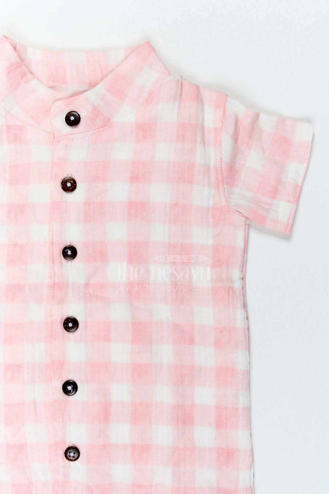 The Nesavu Boys Casual Set Boys Muslin Shirt and Shorts Set for Summer Outings and Playdates Nesavu Nesavu Boys Muslin Shirt And Shorts Set For Summer Outings Playdates Holidays And Casual Weekends