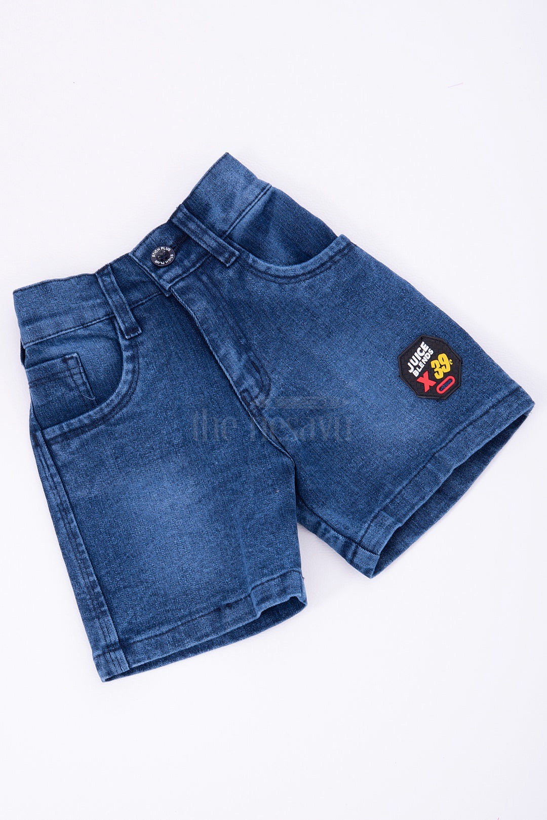 The Nesavu Boys Shorts Boys Navy Denim Shorts with Elastic Waistband Nesavu The Nesavu Boys Navy Denim Shorts with Elastic Waist