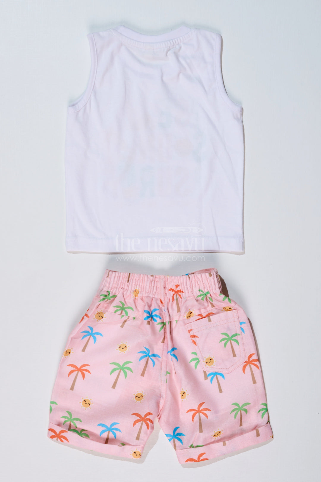 The Nesavu Boys Casual Set Boys Party Wear Casual Shirts with Tropical Printed Shorts and Surf Theme T-Shirt Nesavu Boys Party Wear Casual Shirts Tropical Printed Shorts Surf Graphic T-Shirt | The Nesavu