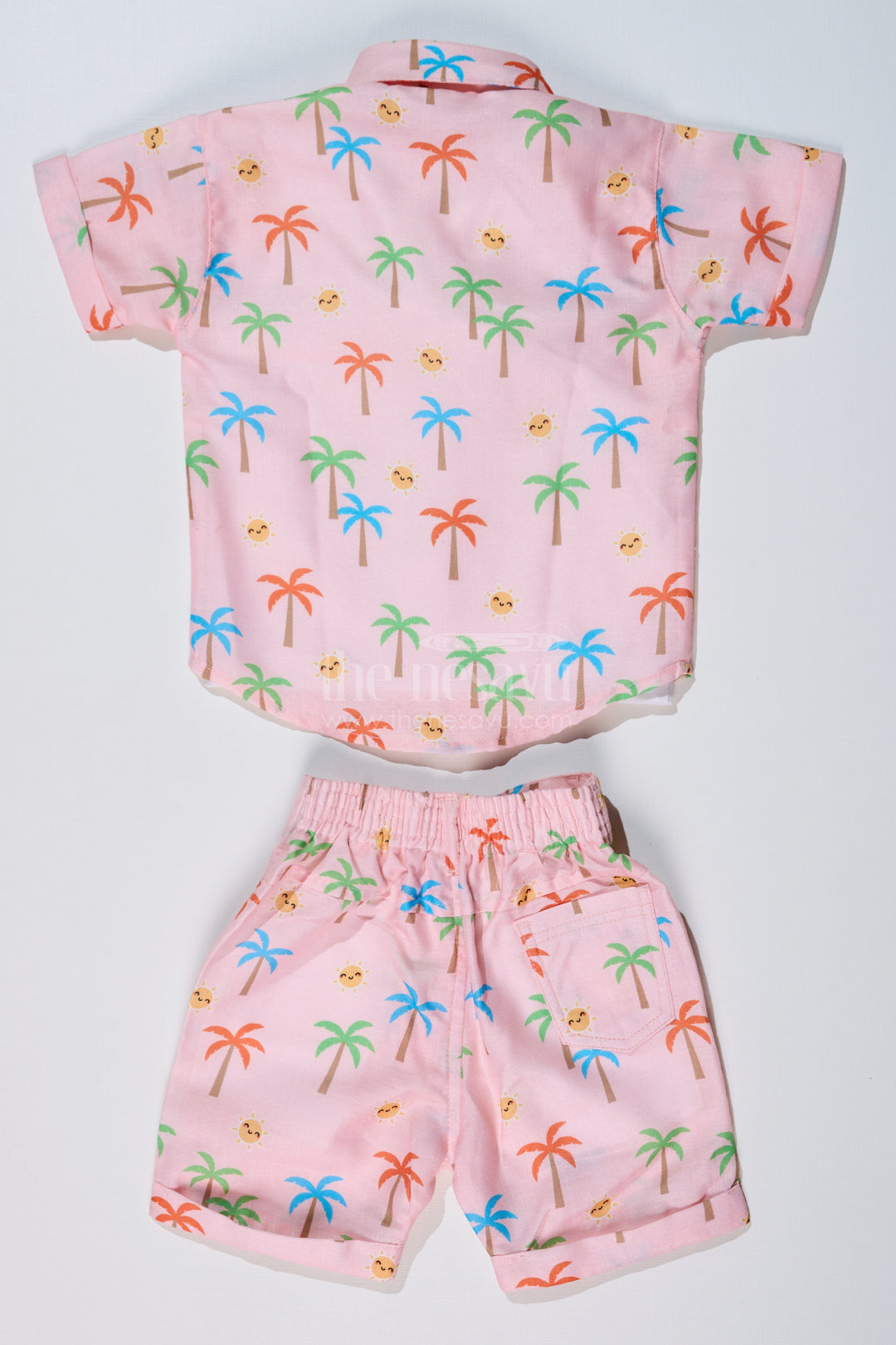 The Nesavu Boys Casual Set Boys Party Wear Casual Shirts with Tropical Printed Shorts and Surf Theme T-Shirt Nesavu Boys Party Wear Casual Shirts Tropical Printed Shorts Surf Graphic T-Shirt | The Nesavu