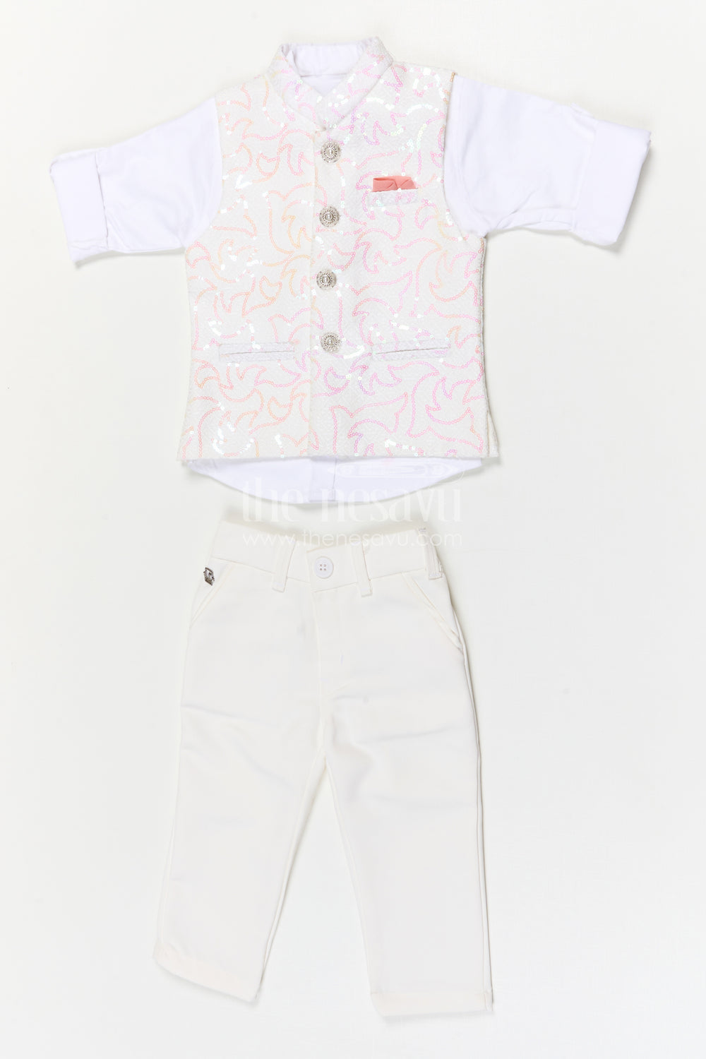The Nesavu Boys Jacket Sets Boys Party Wear Jacket Set for Weddings and Special Occasions Nesavu Nesavu boys party wear jacket set for weddings and special occasions with sequin embroidery and formal style
