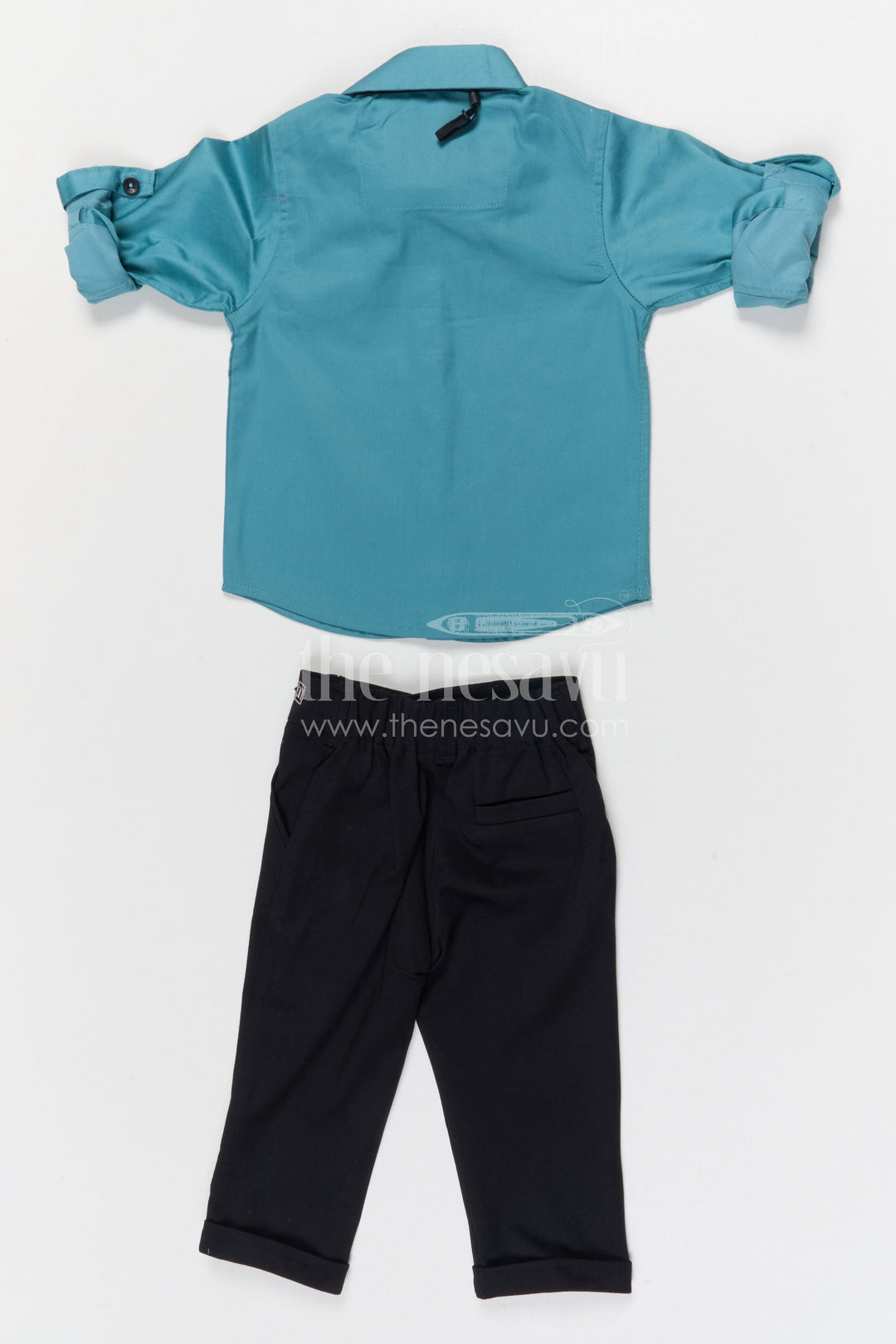 The Nesavu Boys Casual Set Boys Party Wear Shirt and Pant Set for Birthdays and Celebrations Nesavu Nesavu boys satin shirt and lycra pant set for birthday parties festive celebrations and special occasions
