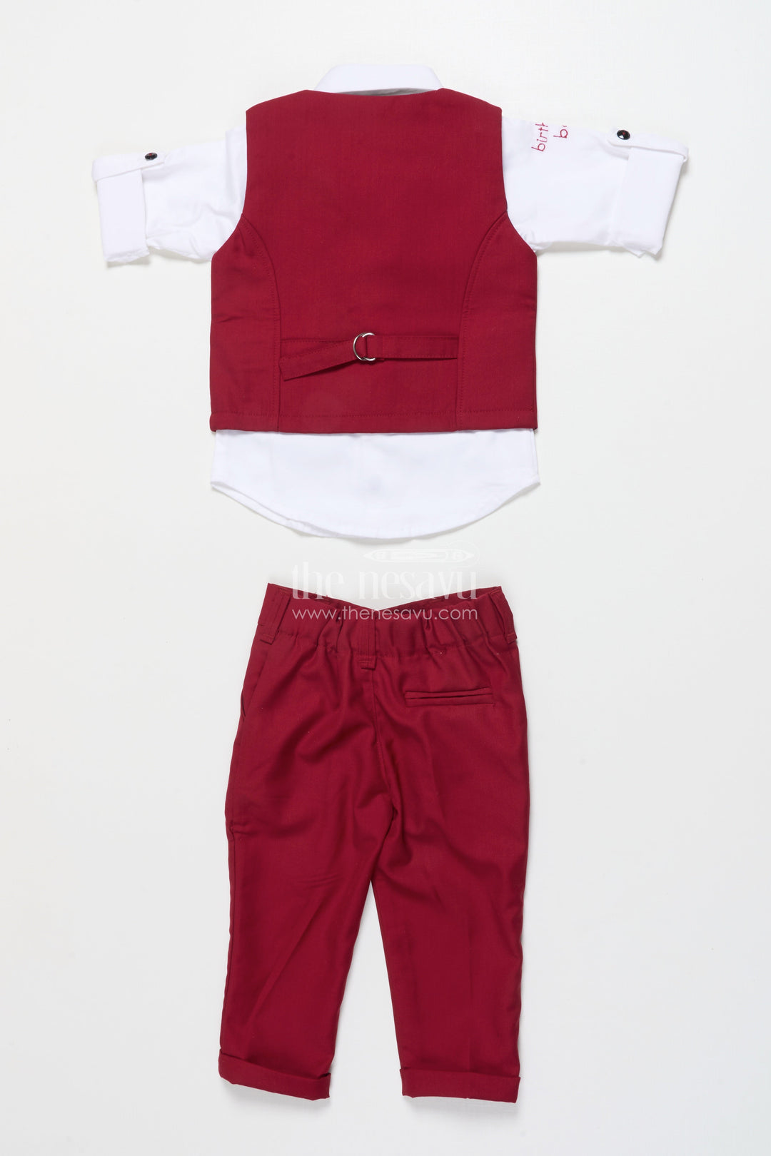 The Nesavu Boys Casual Set Boys Partywear Set with Waistcoat for Birthdays and Family Events Nesavu Nesavu boys waistcoat party set bowtie birthdays family celebrations