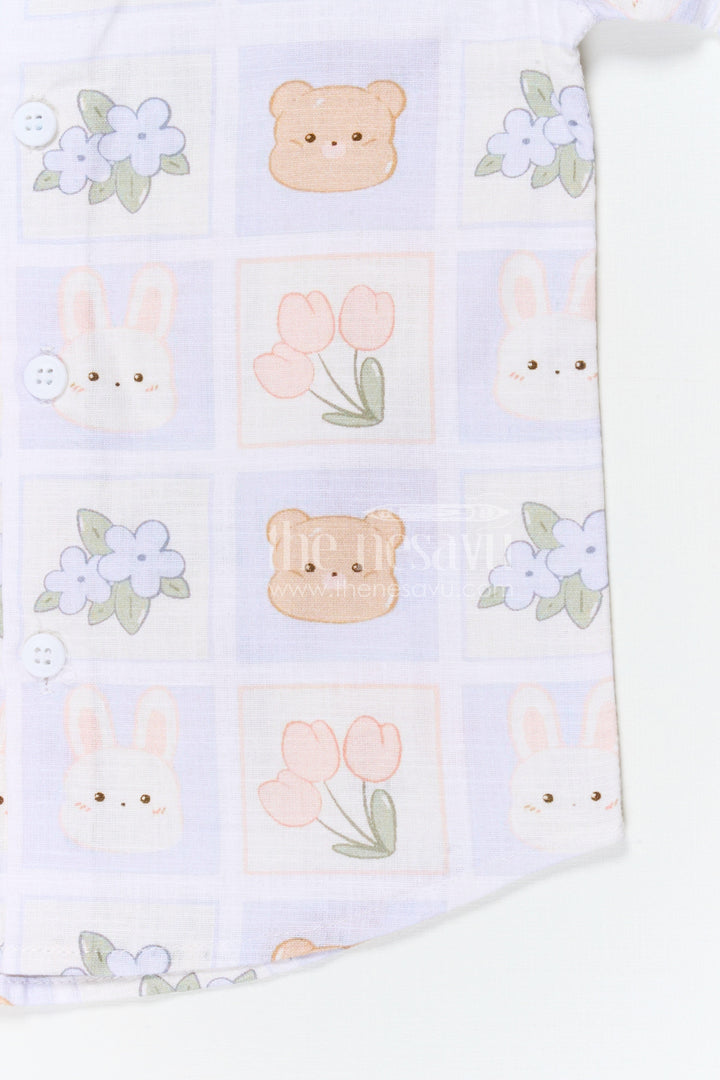 The Nesavu Boys Cotton Shirt Boys Playful Animal Print Cotton Shirt for Casual Outings and Everyday Comfort Nesavu Nesavu boys cotton animal print shirt for casual outings playdates and everyday kids wear