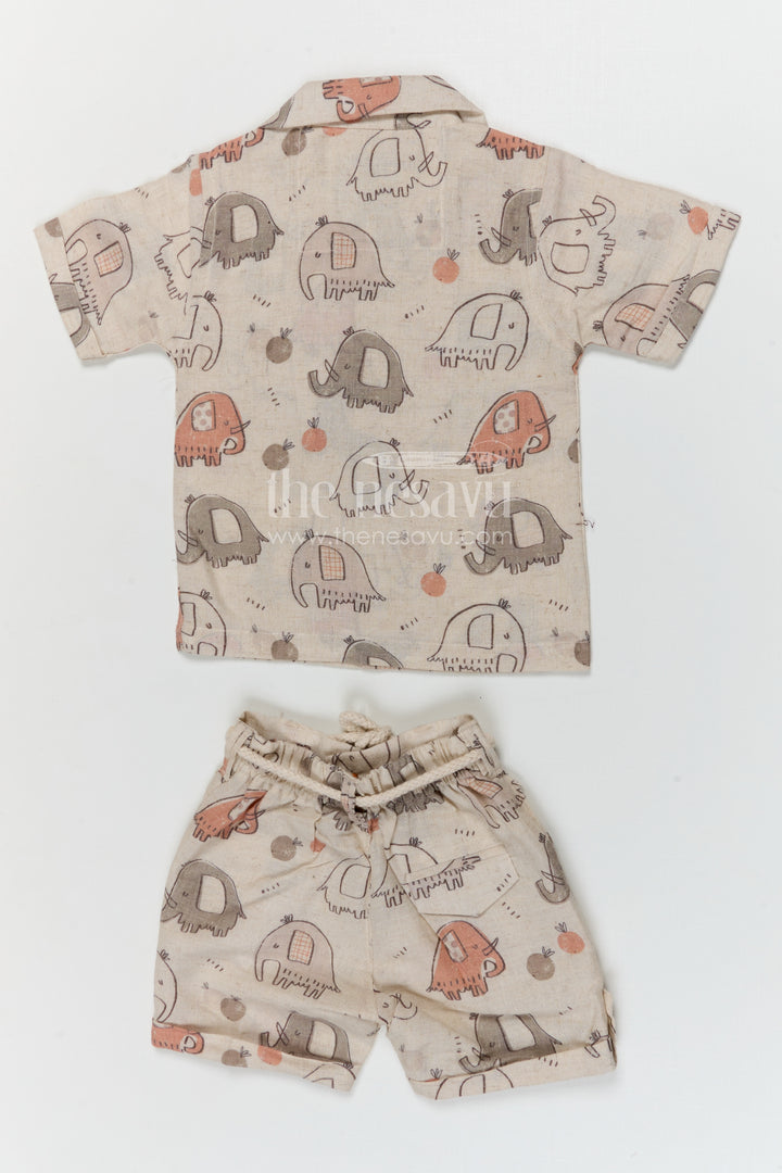 The Nesavu Boys Casual Set Boys Printed Co Ord Set for Casual Outings and Playtime Nesavu Nesavu boys cotton printed co ord set for casual outings and playtime with breathable fabric and fun design