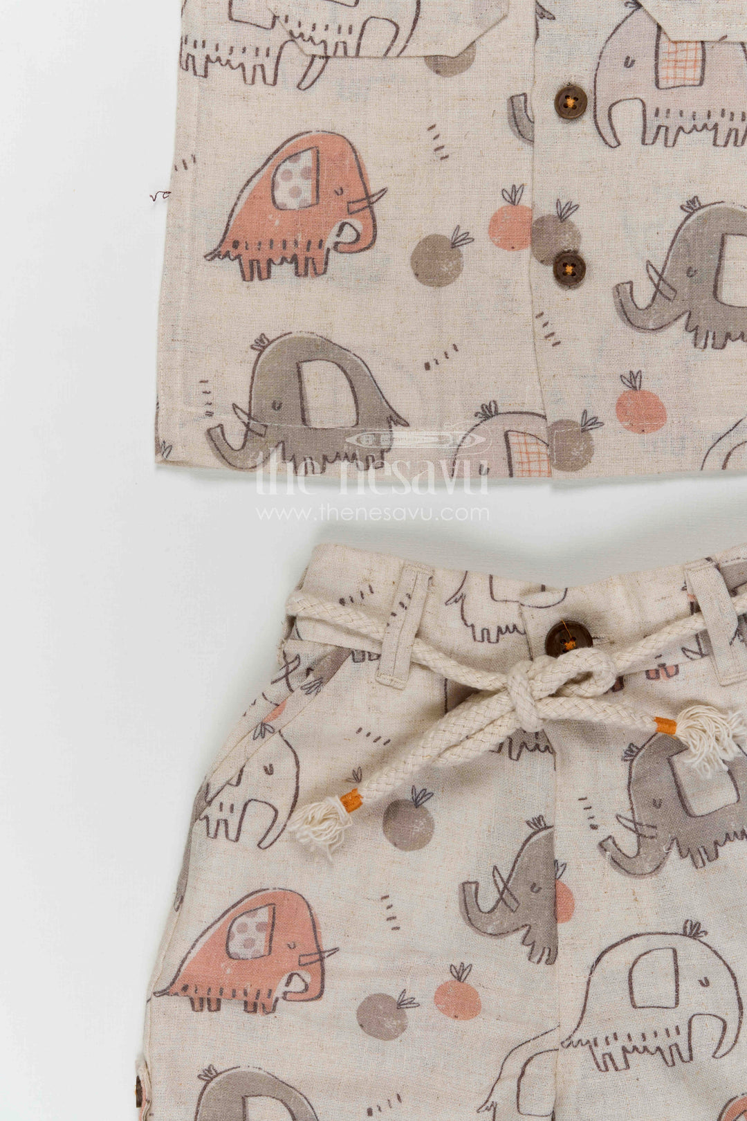 The Nesavu Boys Casual Set Boys Printed Co Ord Set for Casual Outings and Playtime Nesavu Nesavu boys cotton printed co ord set for casual outings and playtime with breathable fabric and fun design