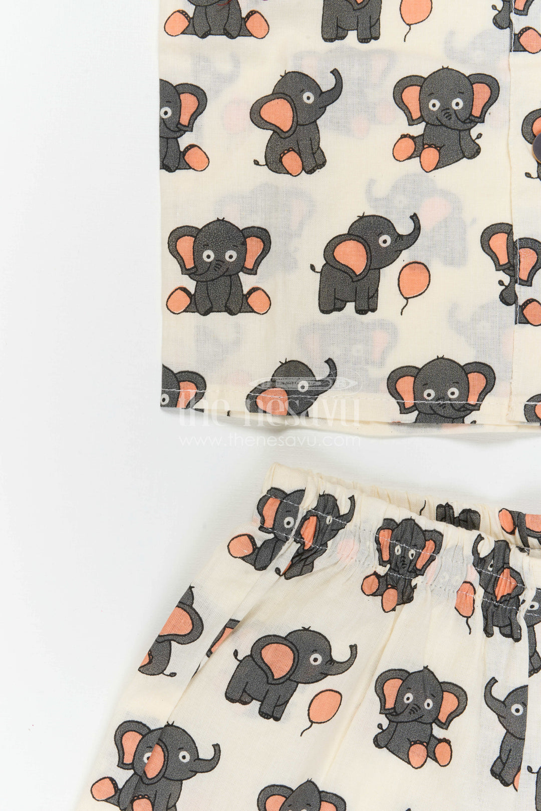 The Nesavu Boys Casual Set Boys Printed Co Ord Set for Casual Wear and Daily Outings Nesavu Nesavu Boys Cotton Co Ord Set For Casual Wear With Digital Print Shirt And Shorts Everyday Outfit