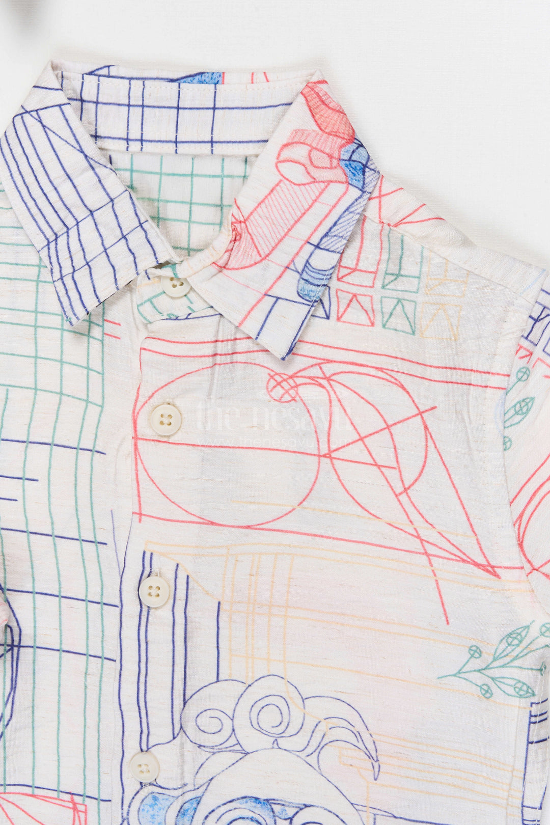 The Nesavu Boys Cotton Shirt Boys Printed Cotton Shirt for Casual and Festive Wear Nesavu Nesavu Boys Printed Tweed Cotton Shirt For Festive Occasions Family Functions And Casual Outings