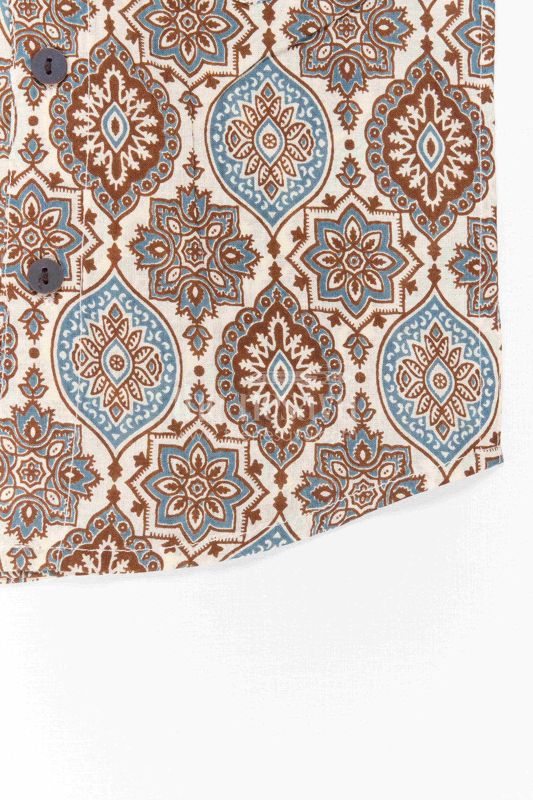 The Nesavu Boys Cotton Shirt Boys Printed Cotton Shirt for Casual Outings and Festive Wear Nesavu Nesavu Boys Cotton Printed Shirt With Digital Paisley Design For Casual And Festive Outings