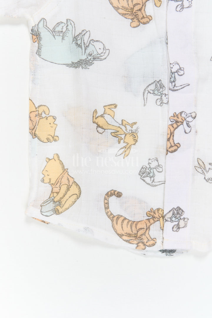 The Nesavu Boys Cotton Shirt Boys Printed Cotton Shirt for Vacations and Playful Outings Nesavu Nesavu Boys Muslin Cotton Printed Shirt For Vacations And Playful Outings