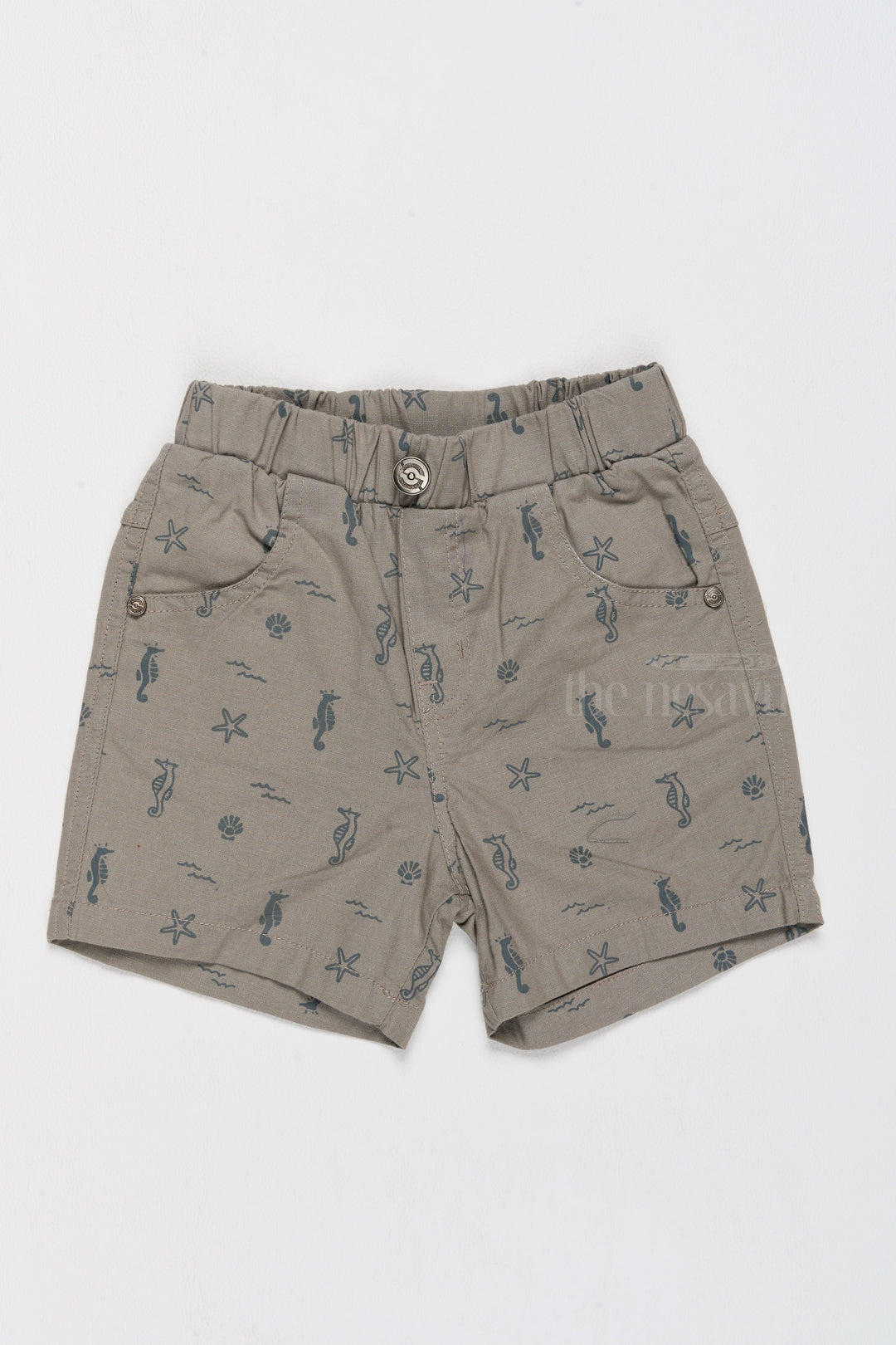 The Nesavu Boys Shorts Boys Printed Cotton Shorts with Fun Sea-Themed Designs Nesavu Boys Cotton Shorts Sea-Themed Prints Summer Casual Wear | The Nesavu