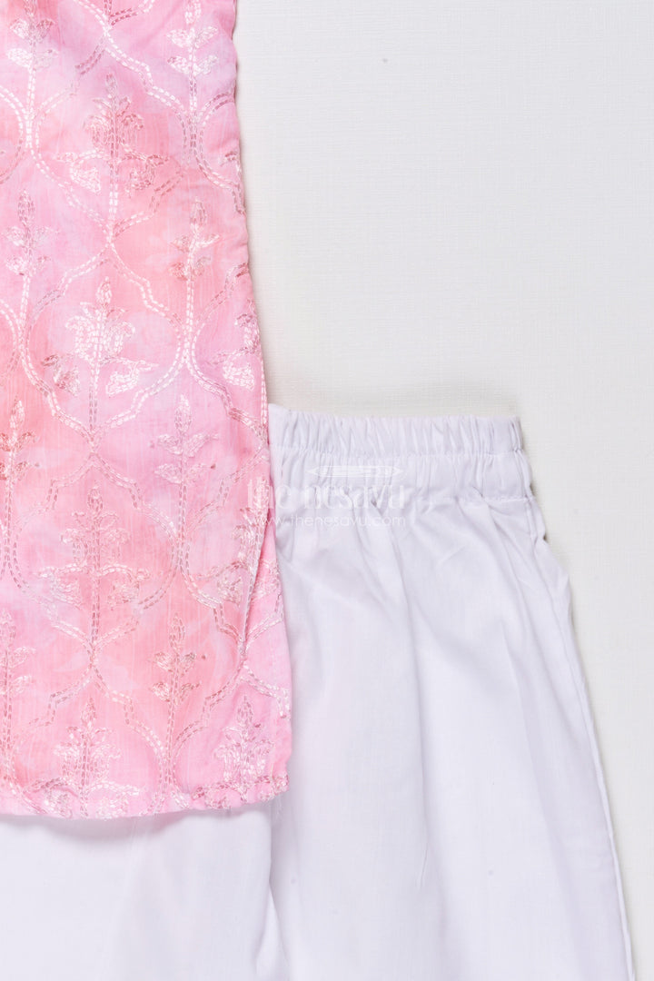 The Nesavu Boys Kurtha Set Boys Printed Kurta Set with Embroidery for Weddings and Ethnic Functions Nesavu Nesavu boys digital print kurta set embroidery silk blend festive outfit weddings special occasions