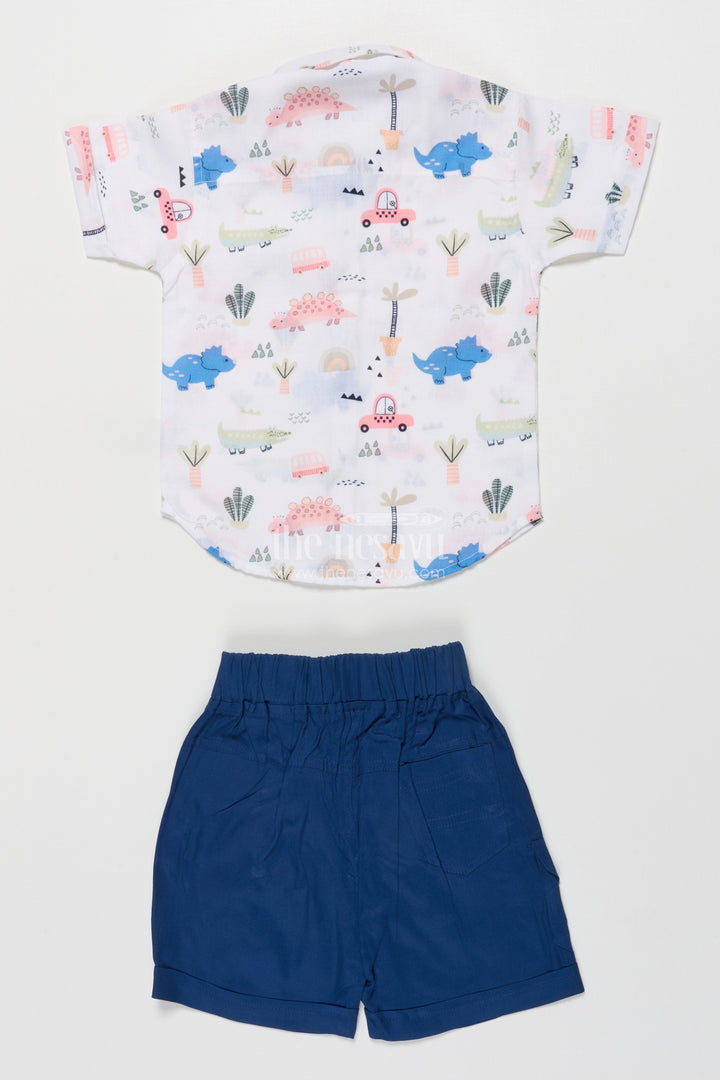 The Nesavu Boys Casual Set Boys Printed Shirt and Shorts Set for Park Visits and Weekend Fun Nesavu Nesavu boys cotton printed set park visits daycare relaxed weekend activities
