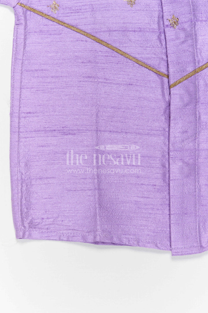 The Nesavu Boys Silk Shirt Boys Raw Silk Party Shirt for Traditional Events and Celebrations Nesavu Nesavu Boys Raw Silk Party Shirt For Festive Wear And Traditional Functions Short Sleeve Outfit