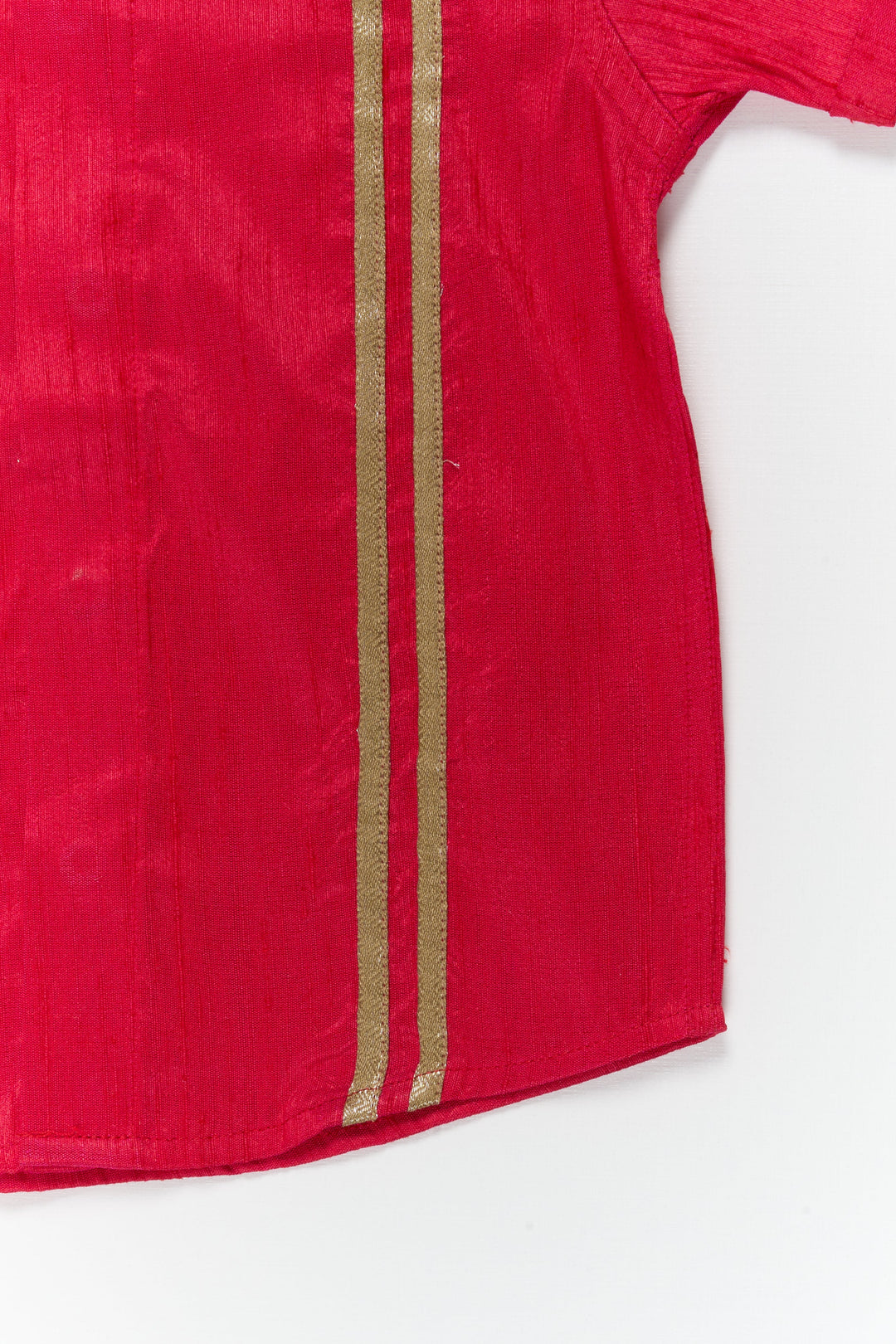 The Nesavu Boys Silk Shirt Boys Semi Raw Silk Shirt for Weddings and Festive Occasions Nesavu Nesavu boys semi raw silk shirt with tissue stripes for weddings and traditional functions