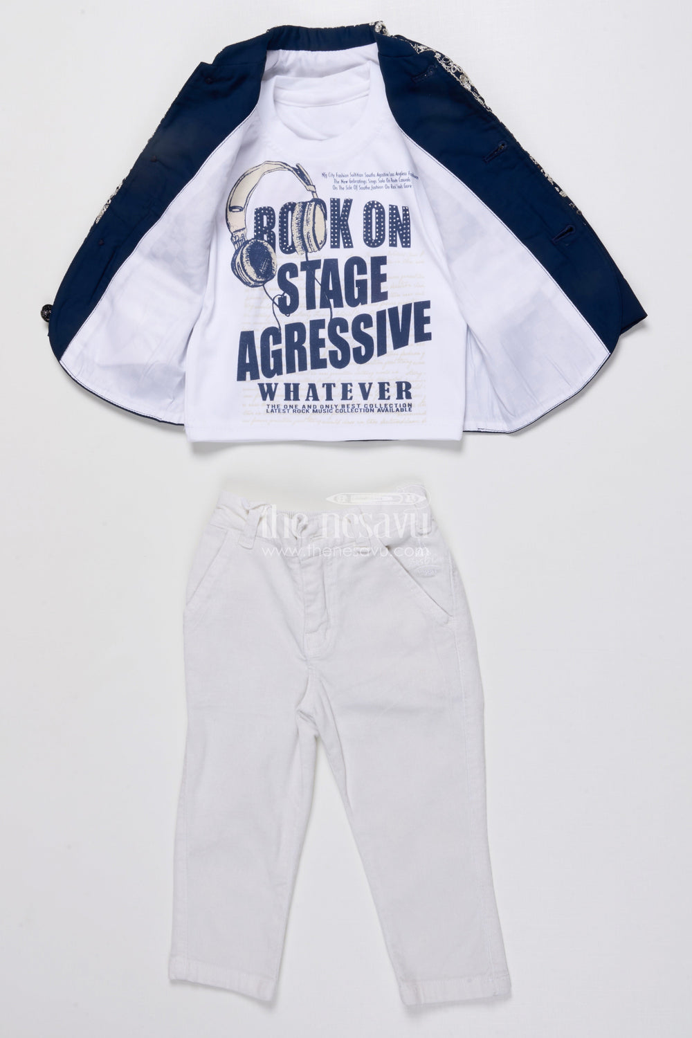 The Nesavu Boys Sherwani Boys Sherwani Set with Embroidered Jacket for Wedding Receptions and Festive Events Nesavu Nesavu boys sherwani set embroidered velvet jacket perfect weddings festive family events