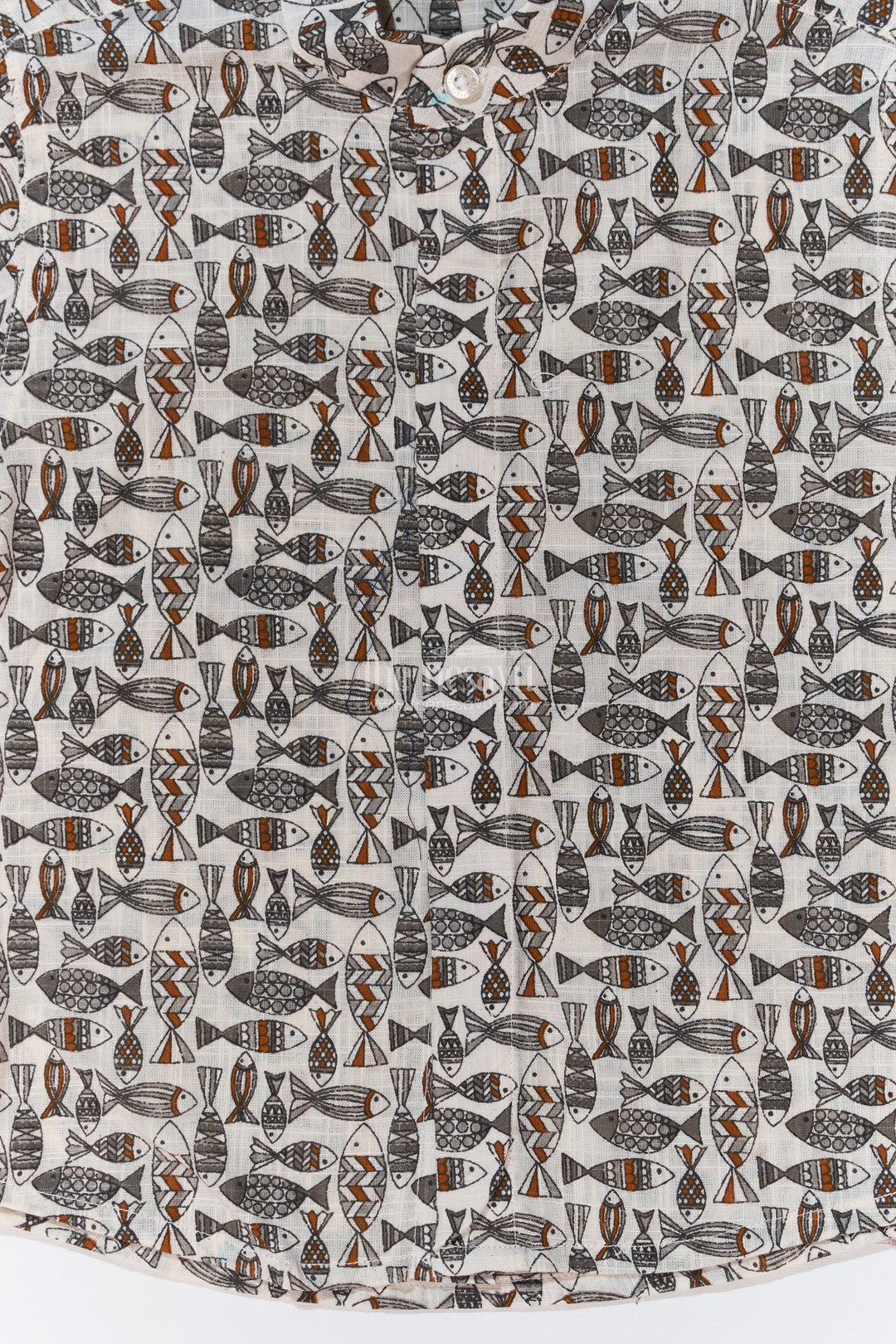 The Nesavu Boys Cotton Shirt Boys Shirt Casual Dresses in Cotton Block Print with Tribal Fish Design Nesavu Boys Shirt Casual Dresses Cotton Block Print Ethnic Fish Pattern | The Nesavu